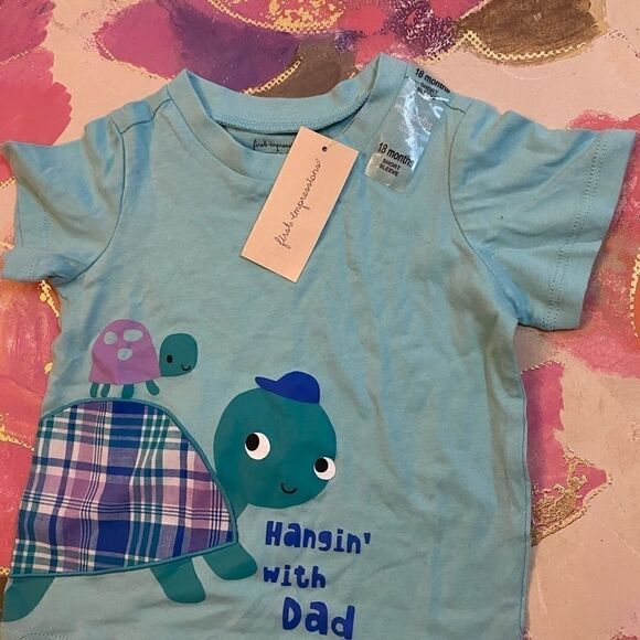 🎊First impression Baby Hanging with Dad T-shirt 18 Months - Picture 7 of 7